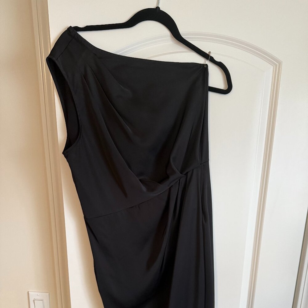 Black Off-the-Shoulder Midi Dress